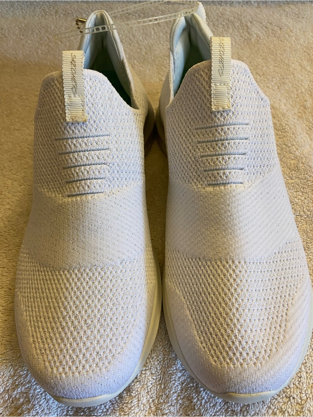 Knit Slip-On Sneakers in White